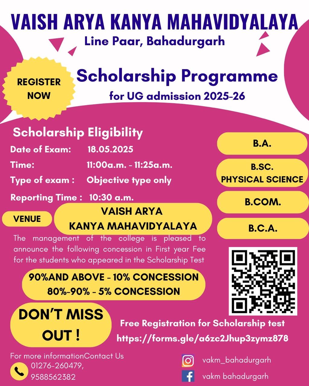 Scholarship Test For 12th Pass Students