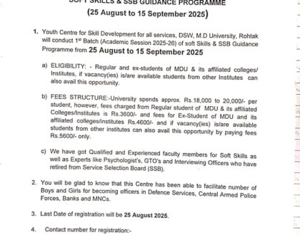 Soft Skills & SSB Guidance Programme
